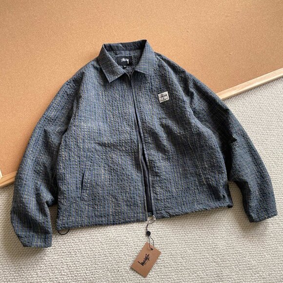 Stussy Navy Shirt Jacket - Picture 1 of 9